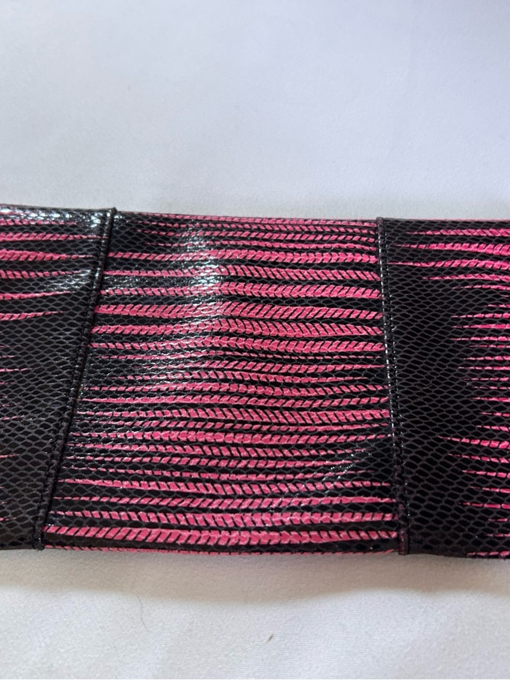 BCBGMaxAzria Black and Pink Clutch